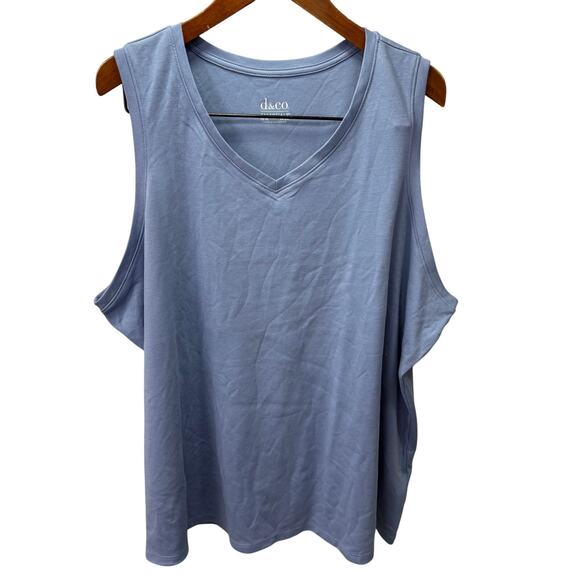 Denim & Co Tops - Denim & Co Tank Shirt Lilac sz 3X Cotton NWOT #H19